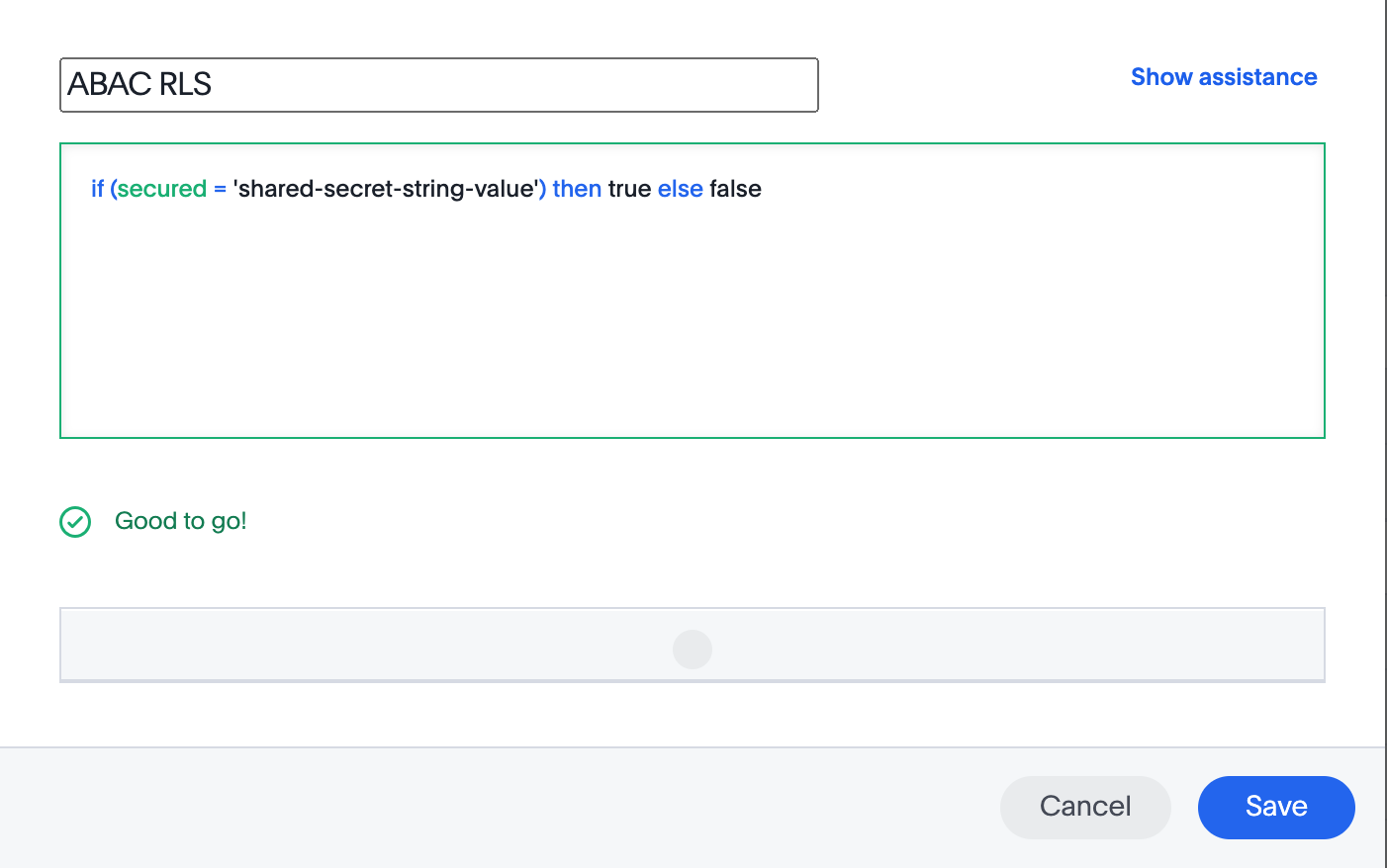 Security Formula in Worksheet